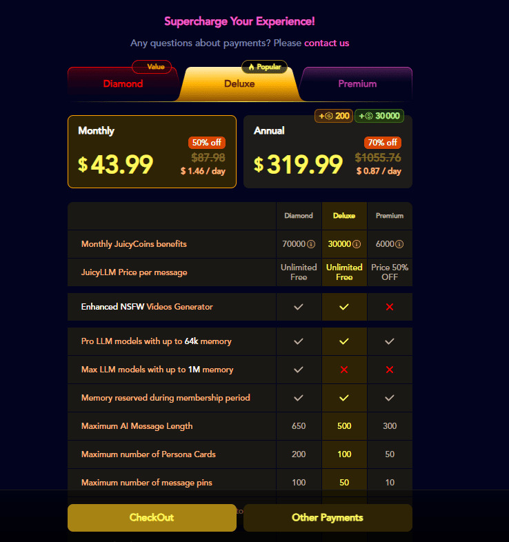 JuicyChat Pricing Plans